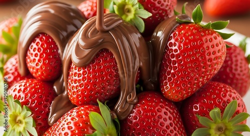 Wallpaper Mural Chocolate Covered Strawberries - A Sweet Indulgence. Torontodigital.ca