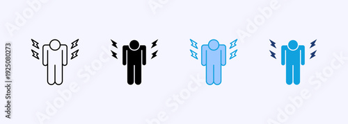 Pain Icon Set Multiple Style Collection Vector Illustration