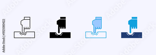 Elasticity Icon Set Multiple Style Collection Vector Illustration