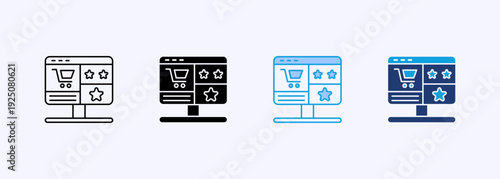 E-Commerce Icon Set Multiple Style Collection Vector Illustration