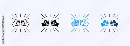 Competitor Icon Set Multiple Style Collection Vector Illustration