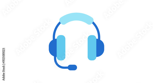 Blue Headset with Microphone.