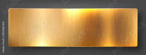 Realistic metal banner. Brushed steel or aluminium plate. Polished metal surface. Old grunge texture with scratches. Vector illustration