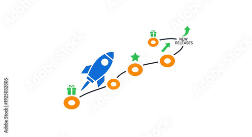 Blue rocket ship with orange targets.