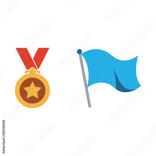 Award medal and ceremonial flag icons, service recognition night poster, keynote tribute speech, long service pins, volunteer appreciation session