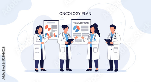 Oncology Team Discussing Treatment Plan and Patient Care