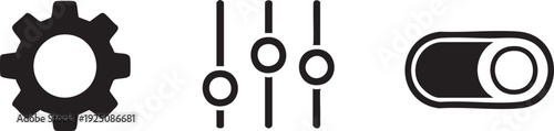 System Settings Sliders Toggle Switch UI Control Icons