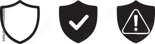 Safe Shield Check Alert Protection Interface Graphic Design