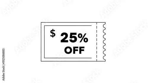 Discount Coupon Voucher Ticket Stub.