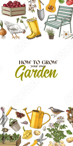 Horticulture and gardening horizontal banner