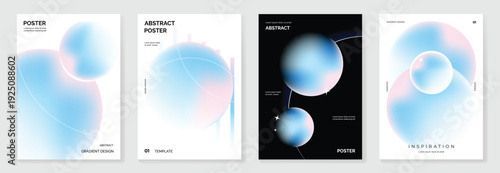 soft gradient cover poster background vector background with blue beige black colors. Modern design for poster, cover, and branding.