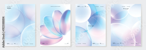 pastel bubble poster background vector background with lightblue pink lavender colors. Modern design for poster, cover, and branding.