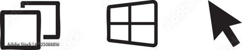 Desktop Window Restore Cursor Pointer Interface Vector Icon