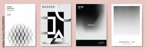 Fluid gradient background vector. Cute and minimalist style posters, Photo frame cover with black and white  shapes and liquid color. Modern wallpaper design for social media, idol poster.