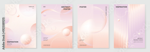 soft abstract poster background vector background with peach pink cream colors. Modern design for poster, cover, and branding.