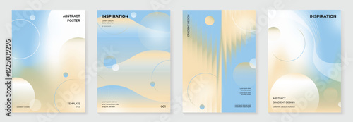 soft abstract poster background vector background with beige blue cream colors. Modern design for poster, cover, and branding.