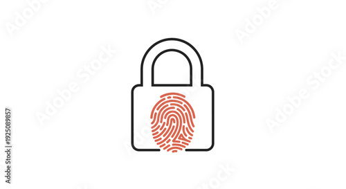 Biometric security lock with fingerprint.
