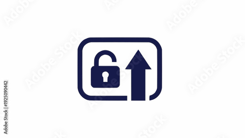Security access control lock symbol.