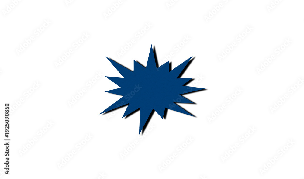 Obraz premium Blue paper speech bubble on a transparent background.