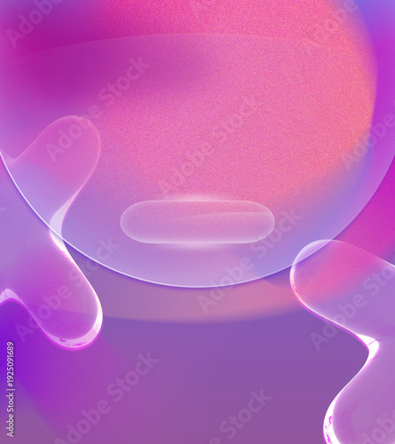 Abstract Liquid Forms Glowing with Pink and Purple Hues Smooth Surfaces