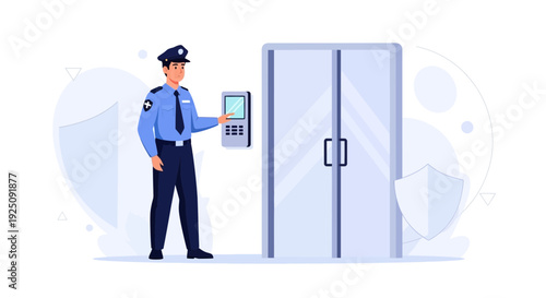 Security Guard Access Control System at Entrance