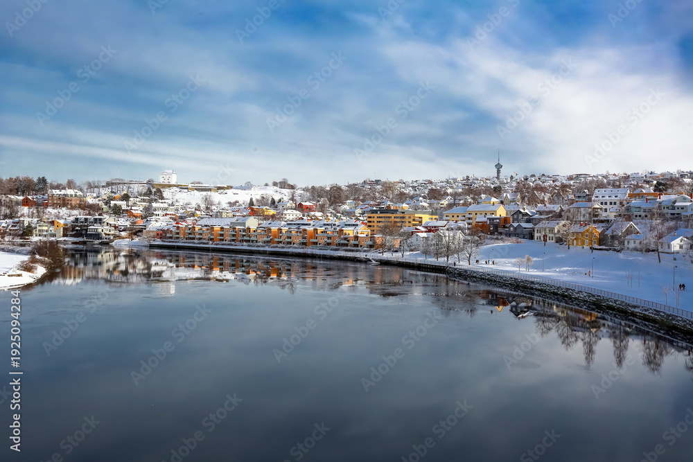 Fototapeta premium River Nidelva in Trondheim