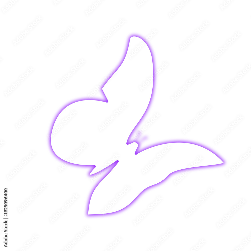 Obraz premium Butterfly Purple Neon