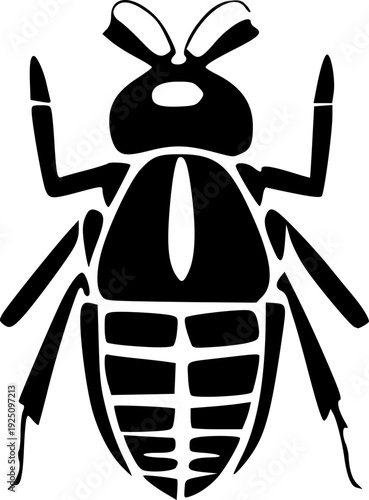 Scary Spider Silhouette Vector Icon for Halloween or Nature Design