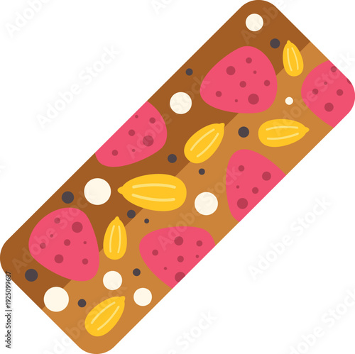 Granola bar providing a healthy snack, nutrition, and energy