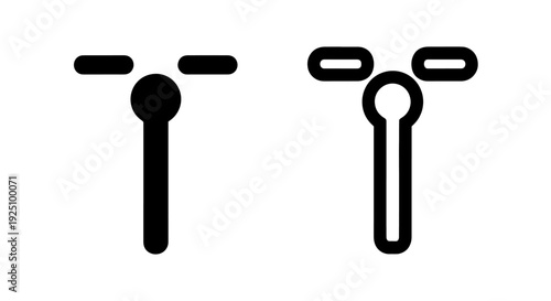 Minimalist Electronic Sensor and Technical Probe Icons for Scientific Research and Measurement Instrument Design