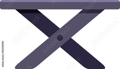 Purple compact folding stool for comfortable seating on white background