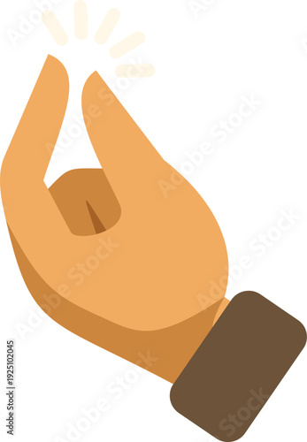 Hand snapping fingers creating a bright spark of instant idea or solution