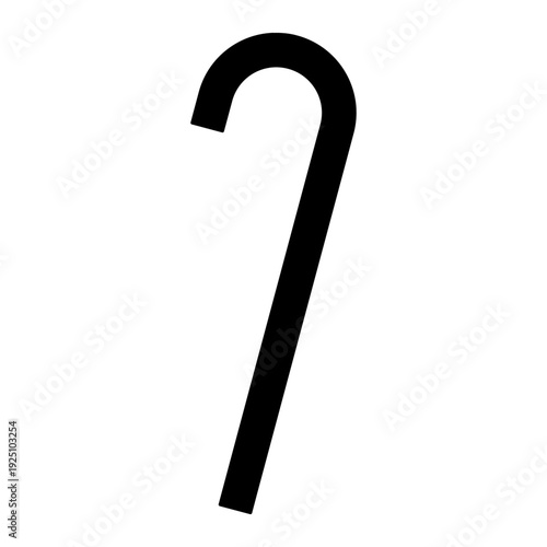 Black cane silhouette