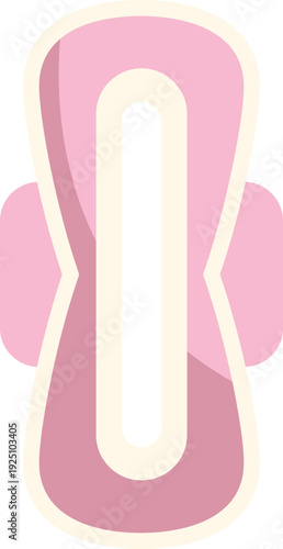 Sanitary pad illustration representing feminine care and menstruation protection