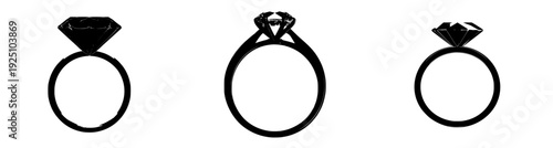 A Shiny Diamond Ring Silhouette