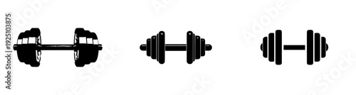Gravity-Defying Dumbbell Silhouette