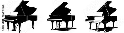 Serene Melodies: A Grand Piano's Solitude