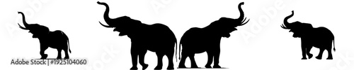 Majestic Elephant Silhouette: A Tribute to the African Savannah's Giant