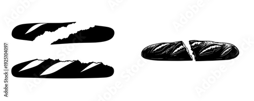 Artistic Bread Loaf Silhouette