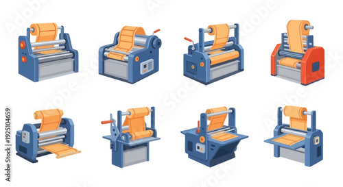 Illustration of brown horses in various galloping and rearing poses