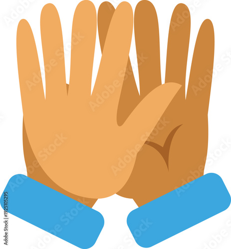 Two hands joining together, illustrating concepts of support, partnership, and unity
