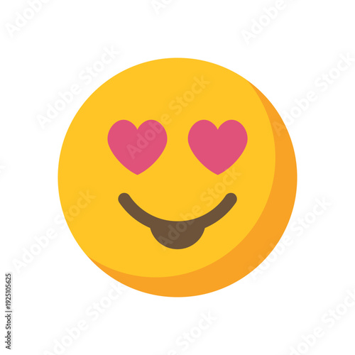Yellow face emoji expressing love, affection, and happiness