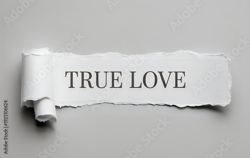 Torn paper reveals true love