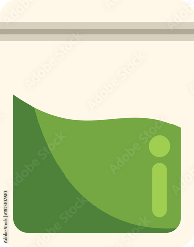 Cannabis leaves inside a zip lock baggie as a flat vector icon