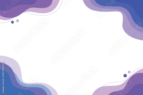 Abstract background image. Abstract shapes in modern soft wave colors decorate the white background.