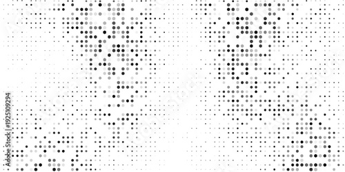 Hexagon halftone gradient texture. Abstract black grunge background. Geometric retro halftone tech wallpaper. Fading wavy hexagonal pattern backdrop.vector illustration. eps 10