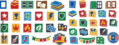 National Trading Card Day Icons Rewards, Symbols, and Badges