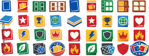 National Trading Card Day Icons Rewards, Symbols, and Badges