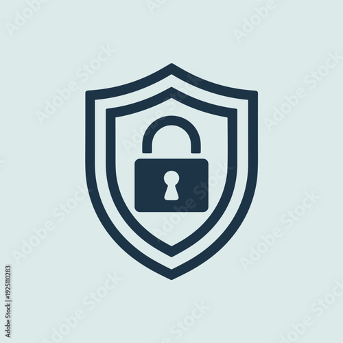 Shield Lock It Representing Security Technology Vector