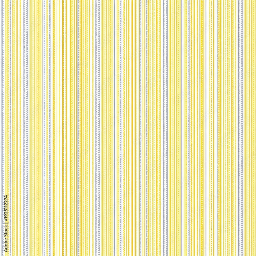 Obraz premium Vertical Stripe Fabric Pattern - Yellow and Grey